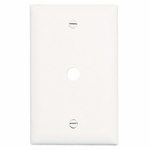 Pass & Seymour Standard Coax Wallplates 1 Gang 0.406 in White Nylon Device