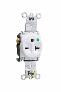 8801-W SGL LKGRCPT 5-20R 20A WHT 250V