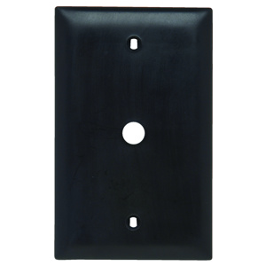 Pass & Seymour Standard Coax Wallplates 1 Gang 0.406 in Black Nylon Device