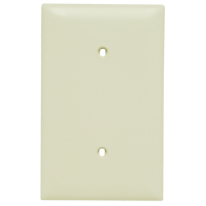 Pass & Seymour Standard Blank Wallplates 1 Gang Light Almond Nylon Strap
