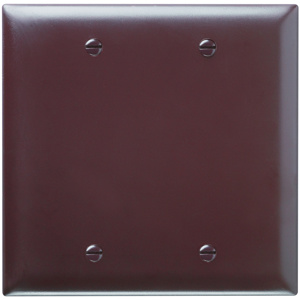 Pass & Seymour Standard Blank Wallplates 2 Gang Brown Nylon Box