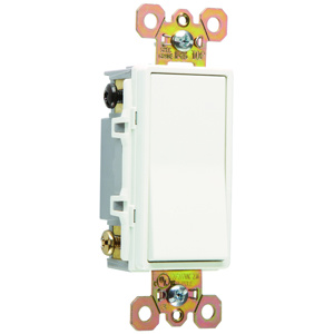 Pass & Seymour DPST Rocker Light Switches 20 A 120/277 V White