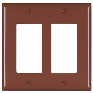 Pass & Seymour Standard Decorator Wallplates 2 Gang Brown Nylon Device