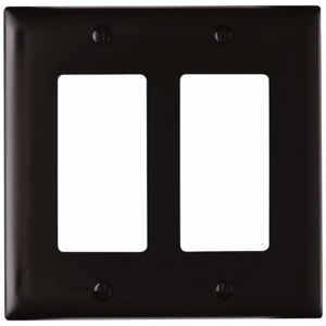 Pass & Seymour Standard Decorator Wallplates 2 Gang Black Nylon Device