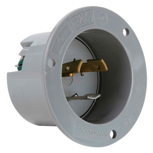 Pass & Seymour Turnlok® Series Locking Flanged Inlets 20 A 277 V 2P3W L7-20P