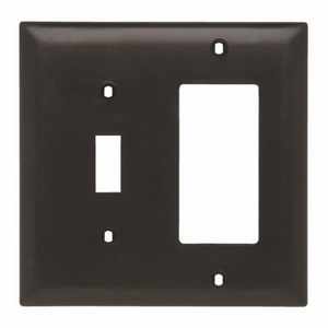 Pass & Seymour Standard Decorator Toggle Wallplates 2 Gang Black Nylon Device
