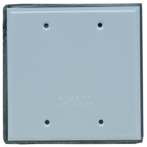 Pass & Seymour WPB2 Series Weatherproof Outlet Box Covers 4-1/2 in x 4-9/16 in Aluminum Gray