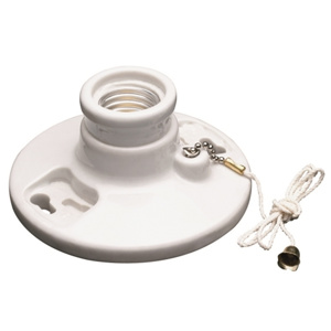 Pass & Seymour 282 Series Pull Chain Outlet Box Lampholders Incandescent Medium White