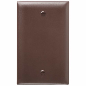 Pass & Seymour Standard Blank Wallplates 1 Gang Brown Nylon Box