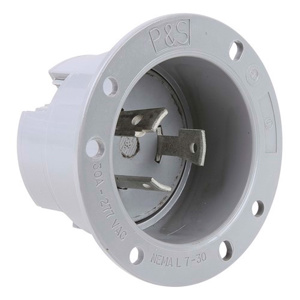 Pass & Seymour Turnlok® Series Locking Flanged Inlets 30 A 277 V 2P3W L7-30P