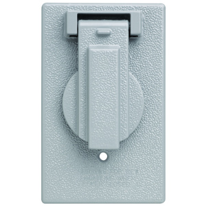 Pass & Seymour CA Series Weatherproof Outlet Box Covers Aluminum Die Cast 1 Gang Gray