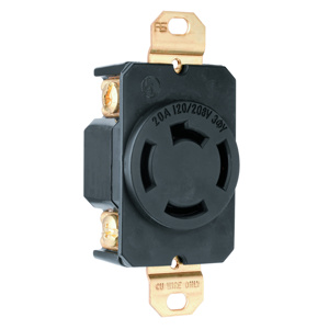 Pass & Seymour Turnlok® Series Locking Receptacles 20 A 120 V 3P4W Non-NEMA