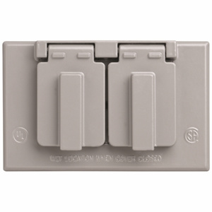 Pass & Seymour CA Series Weatherproof Outlet Box Covers 2-7/8 in x 4-4/7 in Aluminum Die Cast Gray