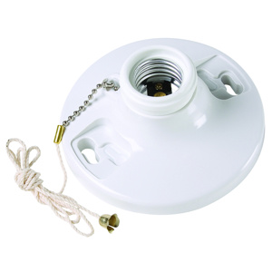 Pass & Seymour 280 Series Pull Chain Outlet Box Lampholders Incandescent Medium White