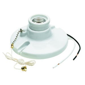 Pass & Seymour 29816 Series Pull Chain Outlet Box Lampholders Incandescent Medium White