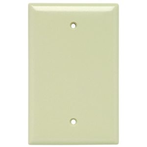 Pass & Seymour Midsized Blank Wallplates 1 Gang Ivory Plastic Box