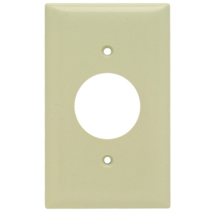 Pass & Seymour Standard Round Hole Wallplates 1 Gang 1.406 in Ivory Plastic Device