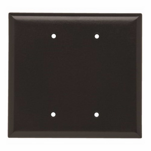 Pass & Seymour Oversized Blank Wallplates 2 Gang Black Plastic Box