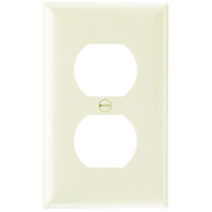 Pass & Seymour Standard Duplex Wallplates 1 Gang Light Almond Plastic Device