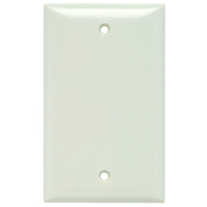 Pass & Seymour Standard Blank Wallplates 1 Gang Light Almond Plastic Box