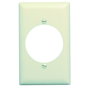 Pass & Seymour Standard Round Hole Wallplates 1 Gang 2-1/8 in Light Almond Nylon Device