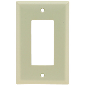 Pass & Seymour Midsized Decorator Wallplates 1 Gang Ivory Plastic Device
