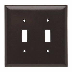 Pass & Seymour Midsized Toggle Wallplates 2 Gang Brown Plastic Device