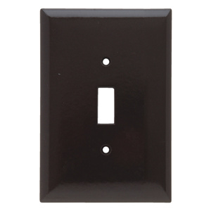 Pass & Seymour Oversized Toggle Wallplates 1 Gang Brown Plastic Device