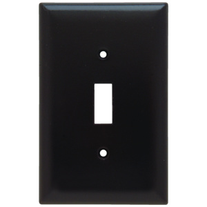 Pass & Seymour Midsized Toggle Wallplates 1 Gang Brown Plastic Device