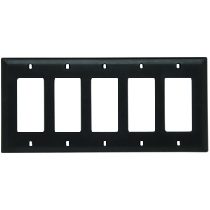 Pass & Seymour Standard Decorator Wallplates 5 Gang Brown Nylon Device