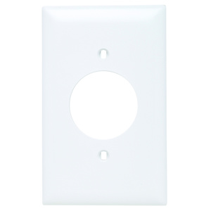 Pass & Seymour Standard Round Hole Wallplates 1 Gang 1.5625 in White Nylon Device