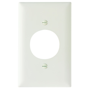 Pass & Seymour Standard Round Hole Wallplates 1 Gang 1-9/16 in Light Almond Nylon Device