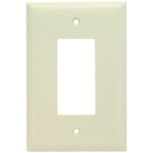 Pass & Seymour Oversized Decorator Wallplates 1 Gang Light Almond Plastic Device