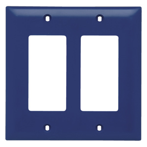 Pass & Seymour Standard Decorator Wallplates 2 Gang Blue Nylon Device