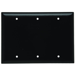 Pass & Seymour Standard Blank Wallplates 3 Gang Brown Plastic Box