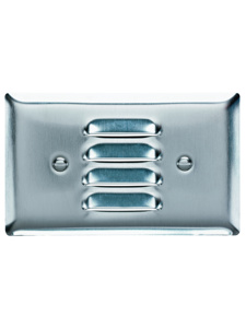 Pass & Seymour Standard Horizontal Louvre Wallplates 1 Gang Metallic Stainless Steel 302/304 Device