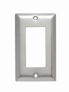 Pass & Seymour Oversized Decorator Wallplates 1 Gang Metallic Stainless Steel 302/304 Device