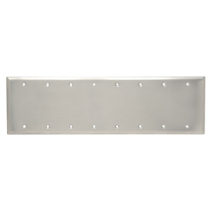 Pass & Seymour Standard Blank Wallplates 8 Gang Metallic Stainless Steel 302/304 Box