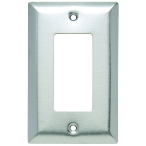 Pass & Seymour Midsized Decorator Wallplates 1 Gang Metallic Stainless Steel 302/304 Device