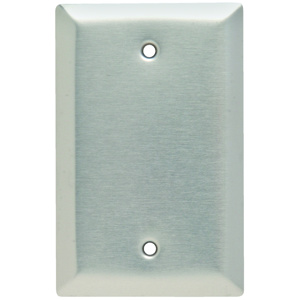 Pass & Seymour Midsized Blank Wallplates 1 Gang Metallic Stainless Steel 302/304 Box