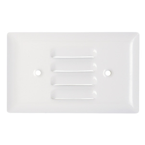 Pass & Seymour Standard Horizontal Louvre Wallplates 1 Gang White Stainless Steel 302/304 Device