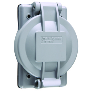 Pass & Seymour WPG Series Weatherproof Outlet Box Covers 4-4/7 in x 2-6/7 in Polycarbonate Gray