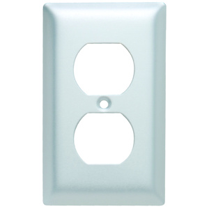 Pass & Seymour Standard Duplex Wallplates 1 Gang Metallic Aluminum Device