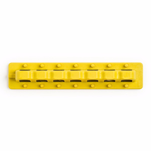 Brady EZ Paneloc Lock Rails Yellow Acrylic, Isoplast® Polymers 4 in