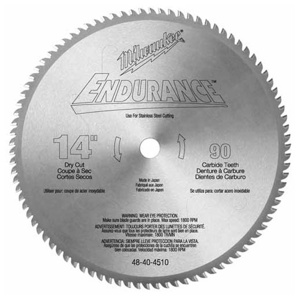 Milwaukee Circular Saw Blades 14 in 90 Tooth 1 Piece