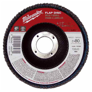 Milwaukee Coated Flap Discs 4.5 in Medium Zirconia Alumina 80