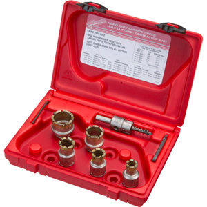 Milwaukee Quick-change Cutter Sets 7 Piece 11/16 in, 13/16 in, 15/16 in, 1-1/8 in, 1-3/8 in Carbide, Steel