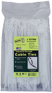 Dottie Cable Ties Locking 8 in Plenum Rated Natural