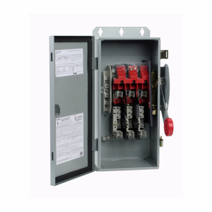 Eaton Cutler-Hammer DH22 Series Heavy Duty Single Phase Fused Disconnects 30 A NEMA 3R/12 240 VAC, 250 VDC