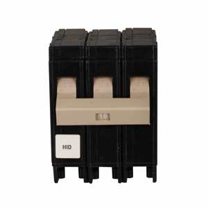 Eaton Cutler-Hammer CH-HID Series Plug-in Fluorescent/HID Lighting Circuit Breakers 15 A 240 VAC 10 kAIC 3 Pole 3 Phase